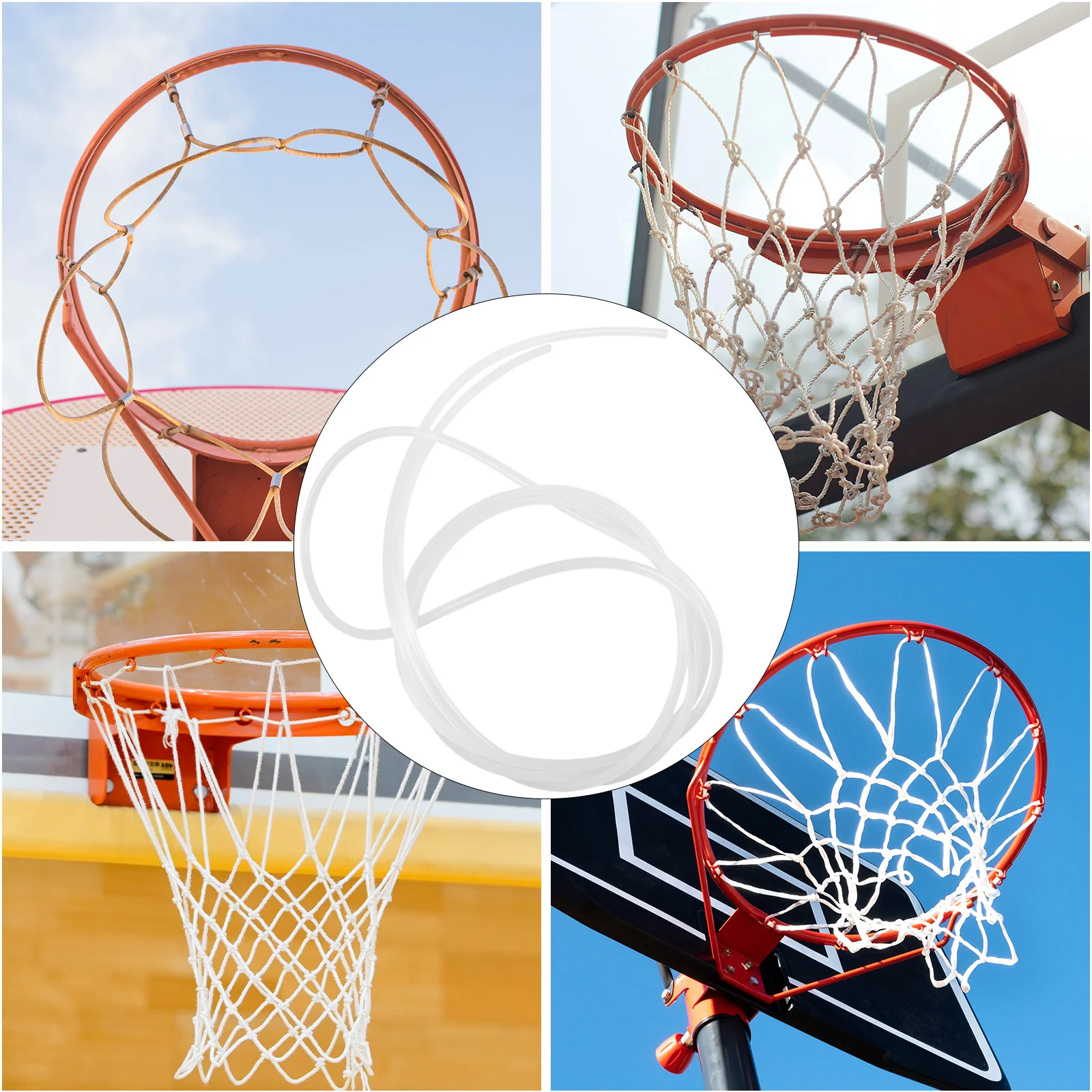 

Basketball Net Stringing Rope Heavy Duty Outdoor Replacement Nets Threading Repair Hoop Cord Nylon Adjustable Length Easy