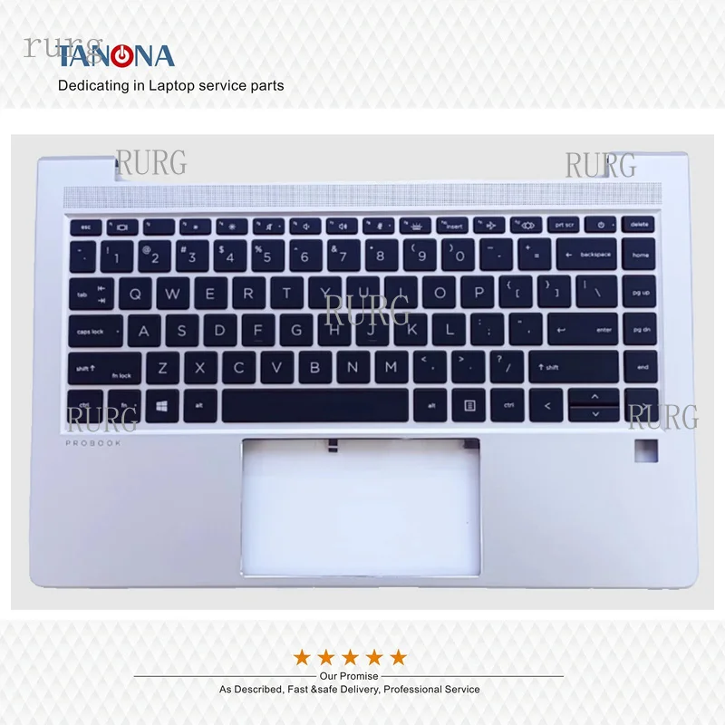R+  Brand new N01287-001 palm rest top case for HP Probook 440 G9, with SD card slot and backlit keyboard