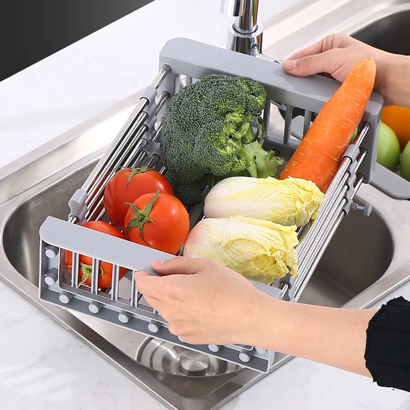 

Полка для посуды Сливная полка Кухонная корзина Складная сливная полка Нержавеющая сталь Кухонная сушилка для посуды Полка для раковины Сушилка для посуды