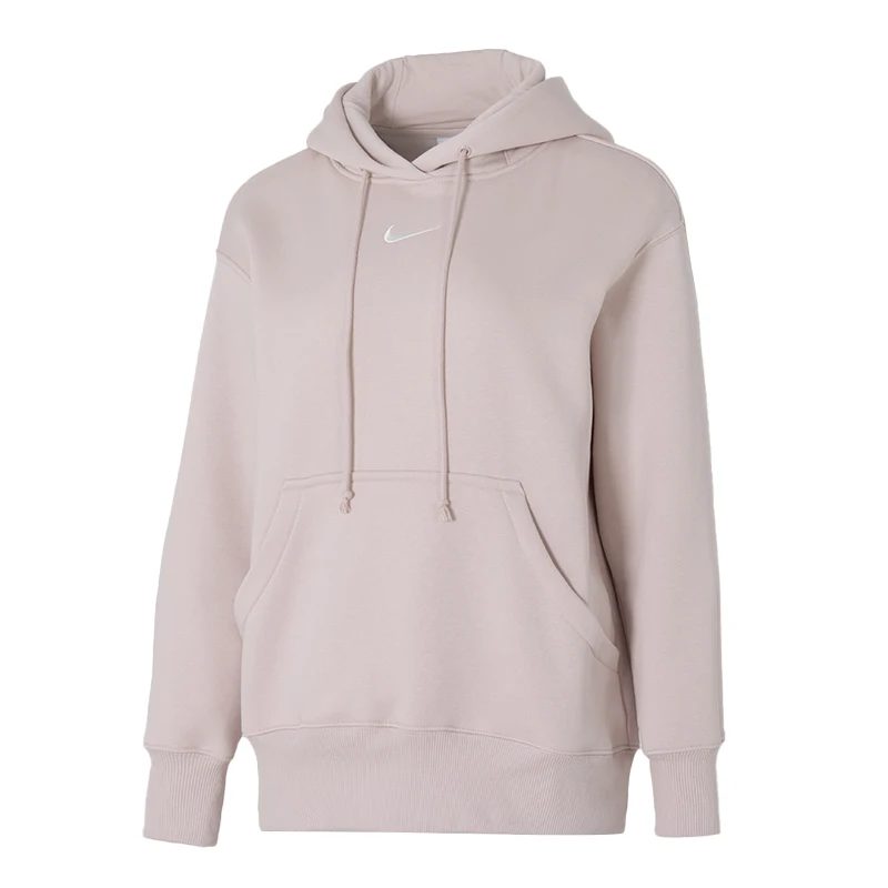 Nike Women's Sweatshirt Nsw Phnx Flc Os Po Hoodie Fleece-Lined Sports Casual Wear Solid Color Comfortable and Stylish Pullover Dq5861-667
