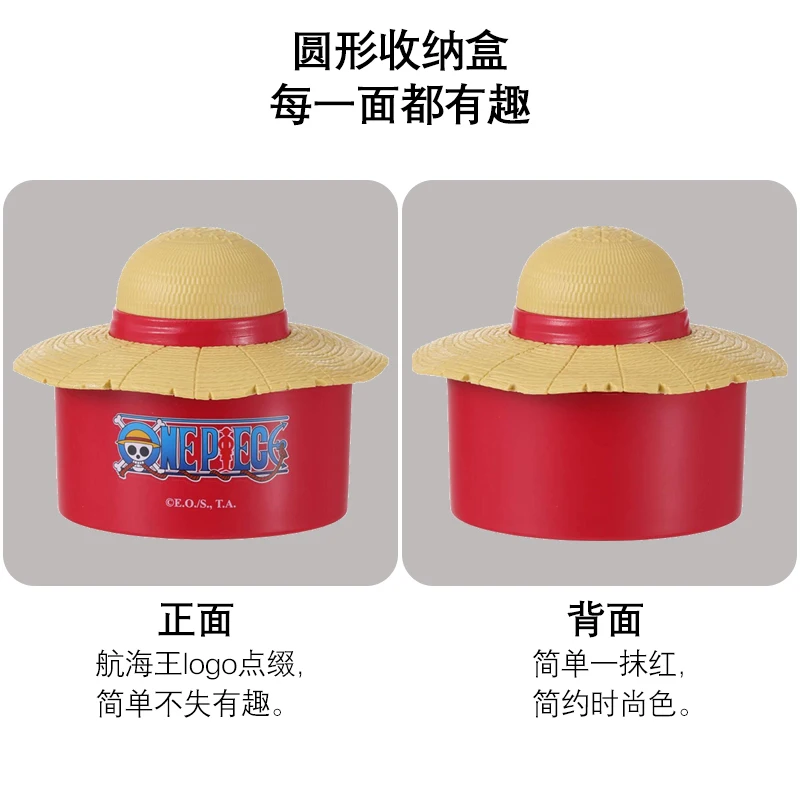 Figurka Luffy z anime One Piece - Pudełko na kapelusz słomkowy, organizer na biurko dla dzieci, ozdoba kolekcjonerska na prezent świąteczny