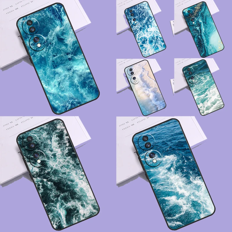 Blue Sea Ocean Waves Case For Honor Magic 5 Pro 8X 9X X8a X9a X7a X6a Honor X8 X9 X7 X6 50 70 90 Lite Cover