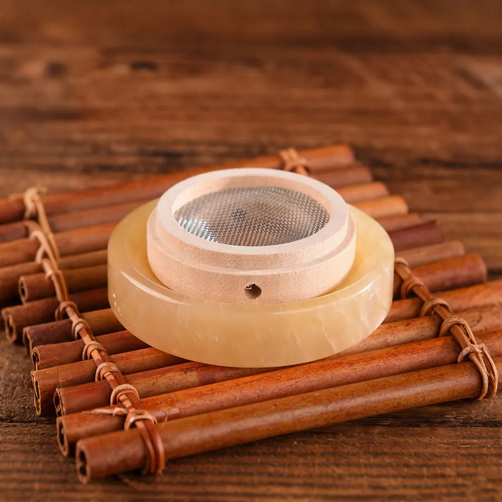 Moxibustion Base Wooden Tray Moxa Stick Insulation Pad Jade Pad Moxa Massage Therapy Acupuncture Body Massage Warm Uterus Health