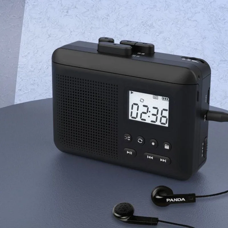 Retro Tape TF Card Player With LCD Screen Display And Headphone Charging Cycle Playback Stereo Walkman Recorder