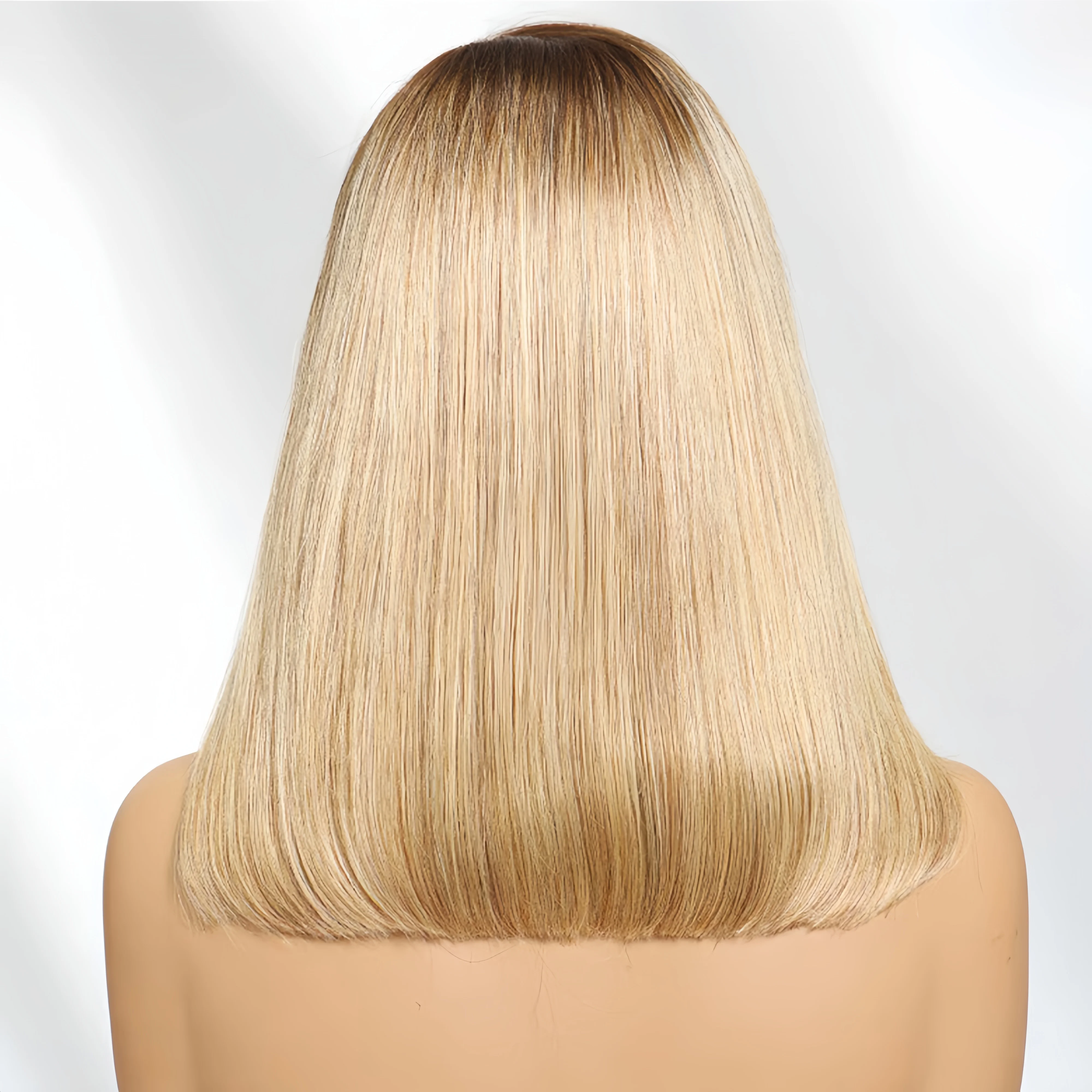 Rosabeauty العسل شقراء تسليط الضوء على بوب شعر مستعار شعر الإنسان مع جذور بنية الجانب جزء مستقيم بوب الباروكات قبل قطع الدانتيل عقدة قبل ابيض