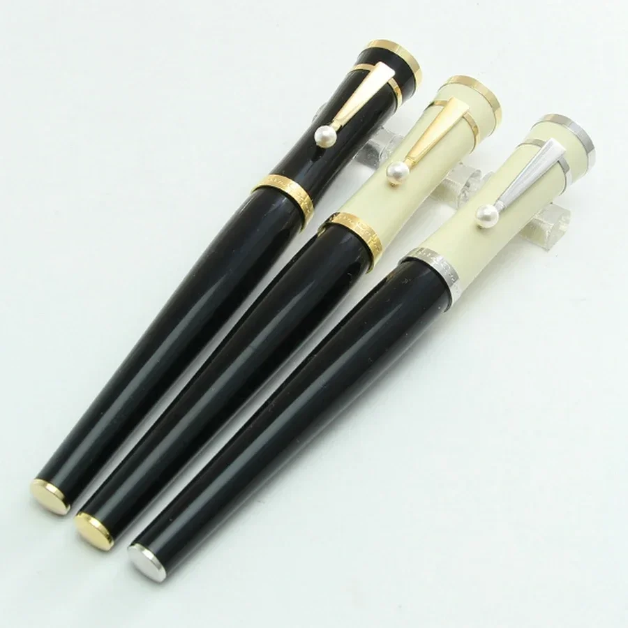 إصدار محدود من مشبك الذهب الفضي Greta Garbo الراتنج نافورة معدنية موضة أقلام الكرة الدوّارة الكتابة مكتب القرطاسية