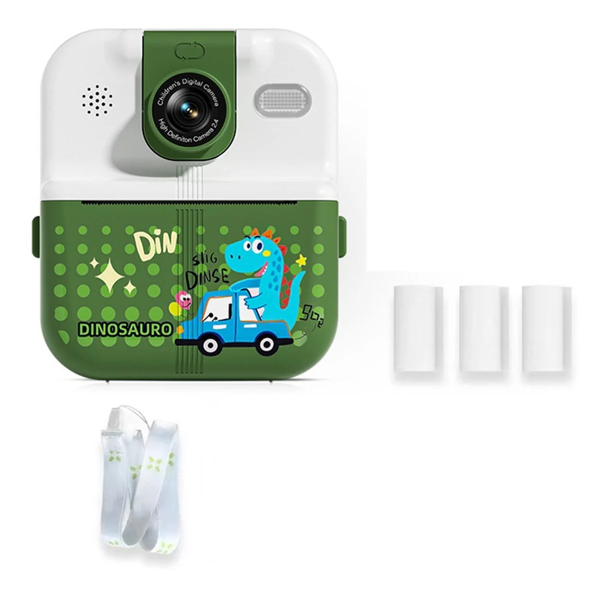 

NEW Kids Camera Cute Camera Photo Printer Digital Children Video Camera Photography Instant Print Photo Dinosaur