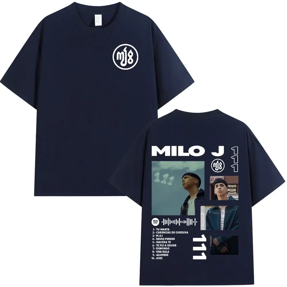 Rapper Milo J 111 Album Merch T Shirt Men Women Fashion Hip Hop T-shirt Cotton Casual Oversized Short Sleeve T-shirts Fans Gift
