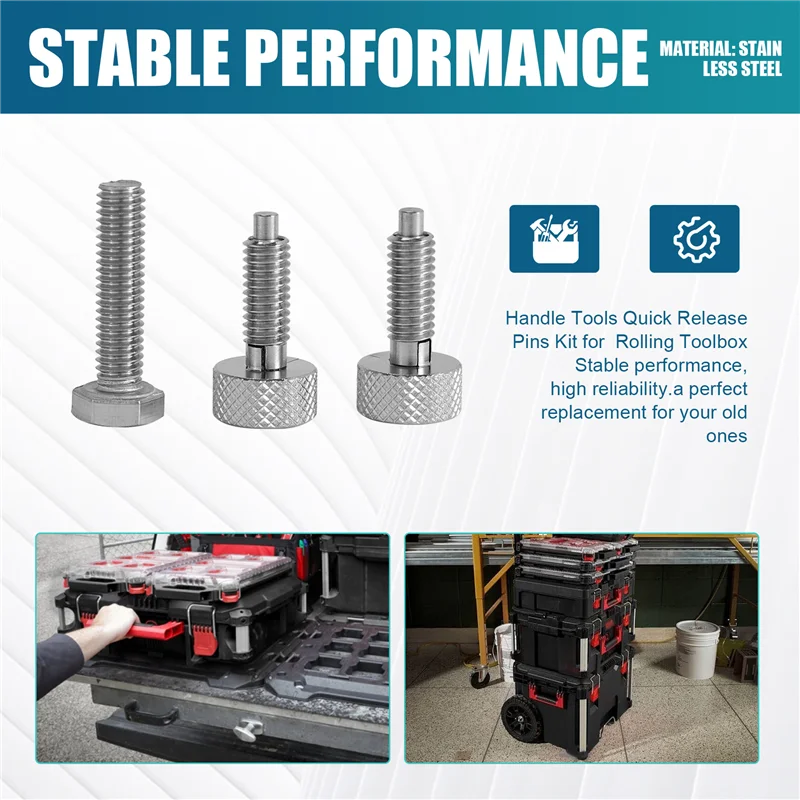 AEE2-Griff Tools Quick Release Pins Kit Ersatzteile für PACKOUT Rolling Toolbox