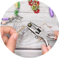 【F】Mini Pliers Diagonal Round Bent Needle Nose Handcraft Beading Insulated Cutter Pliers For Jewelry Making Tools