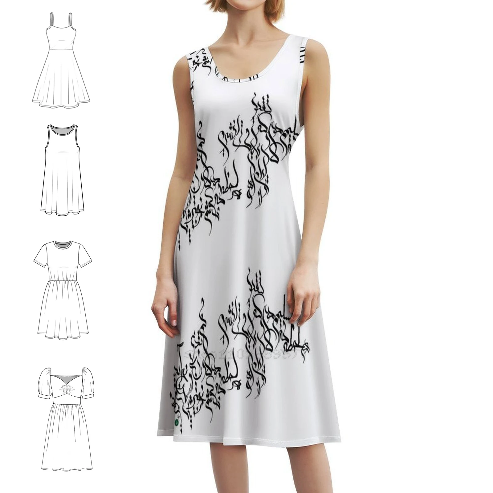 "أنا أستسلام إلى القدر...."-Rumi.V1 فستان حفلات الشارع الشهير للسيدات ملابس نادي مطبوعة عصرية للخط الأنثوي #1