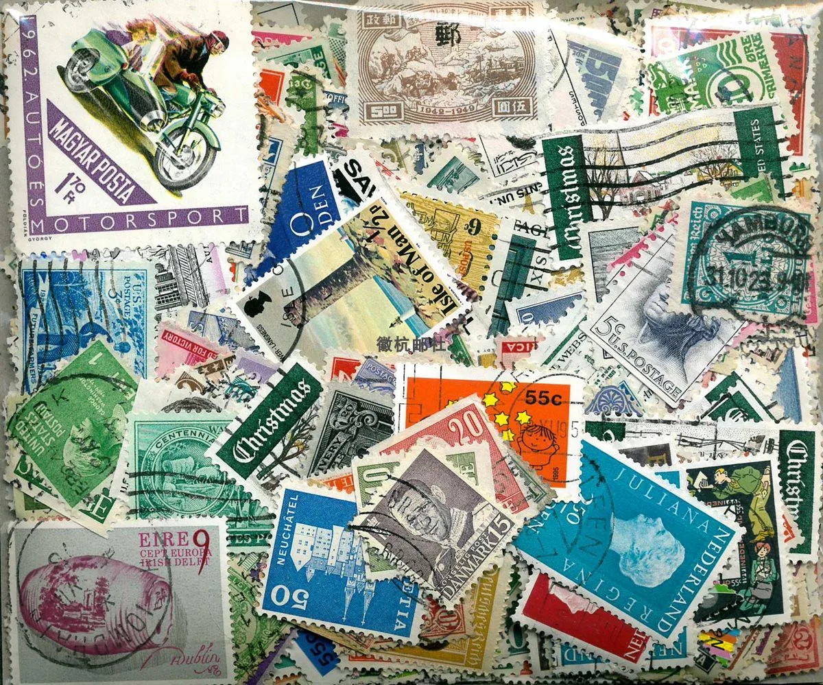 300 verschiedene Briefmarken zum Sammeln, echte gestempelte Briefmarken mit verschiedenen Themen, Retro-Sammelmaterial für Briefmarken, Sammlungsmaterial für Scrapbook – Detail 2