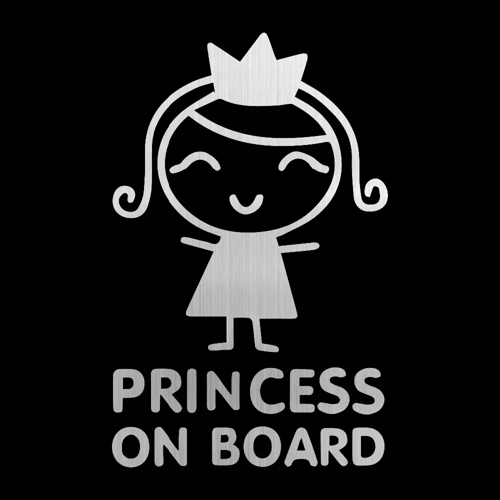 Car Stickers Princess on Board Cute Cartoon Stickers Waterproof and Sunscreen Personalized Creative Stickers PVC 13*8cm