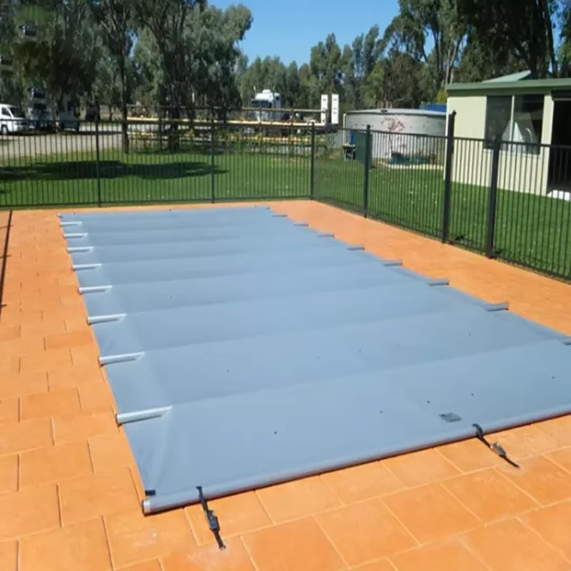 Blue In-Ground Pool Cover PVC Pool Cover with Aluminum Battens