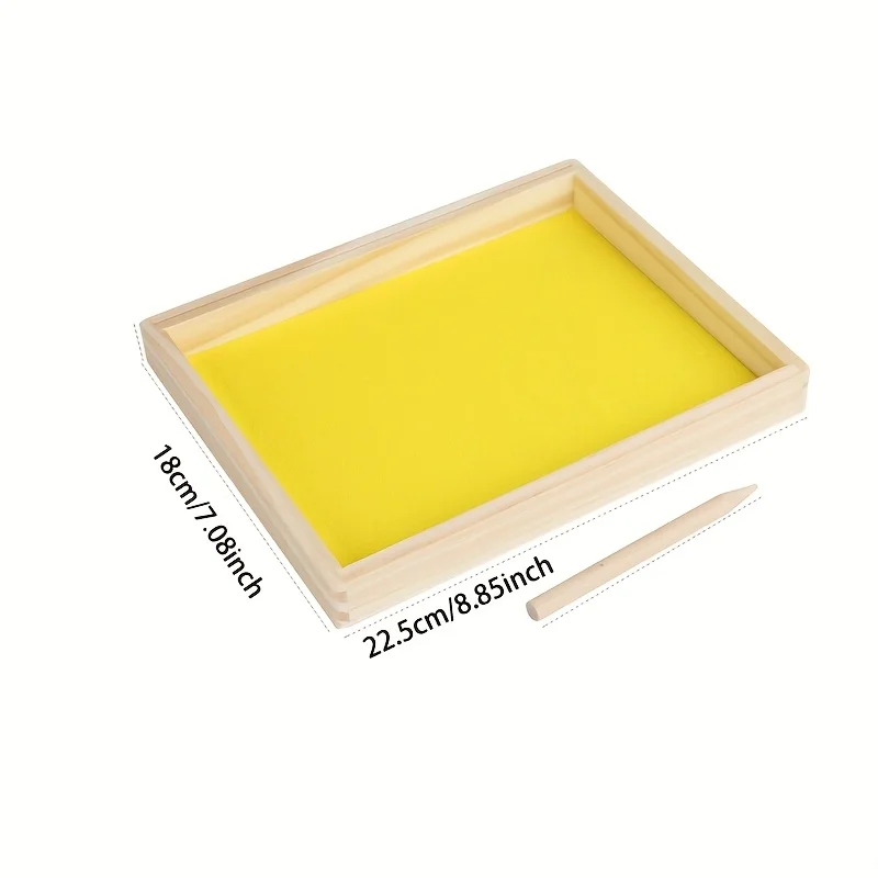 مجموعة رسم رملية مكونة من 39 قطعة لكتابة الكلمات وإدراك الرسم، وطاولة رمل للرسم المتكرر - باستخدام بطاقة الحروف الملونة