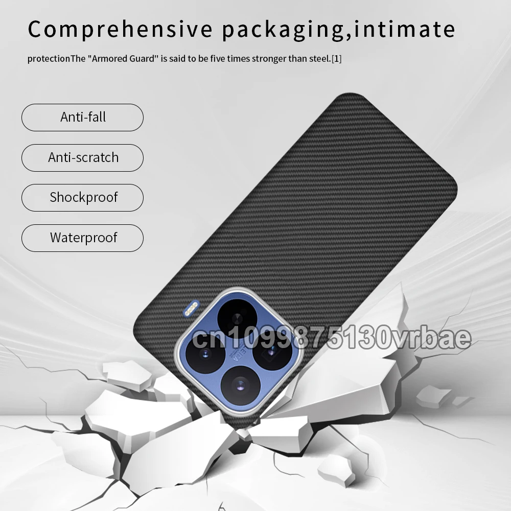 Etui do Xiaomi 17 T Pro/Xiaomi 17 T/Xiaomi 17, wykonane z włókna węglowego 600D, włókna kevlarowego i aramidowego, cienkie, twarde, z magnetycznym zamknięciem, czarne, smukłe, lekkie, czerwone. — zdjęcie produktu 4