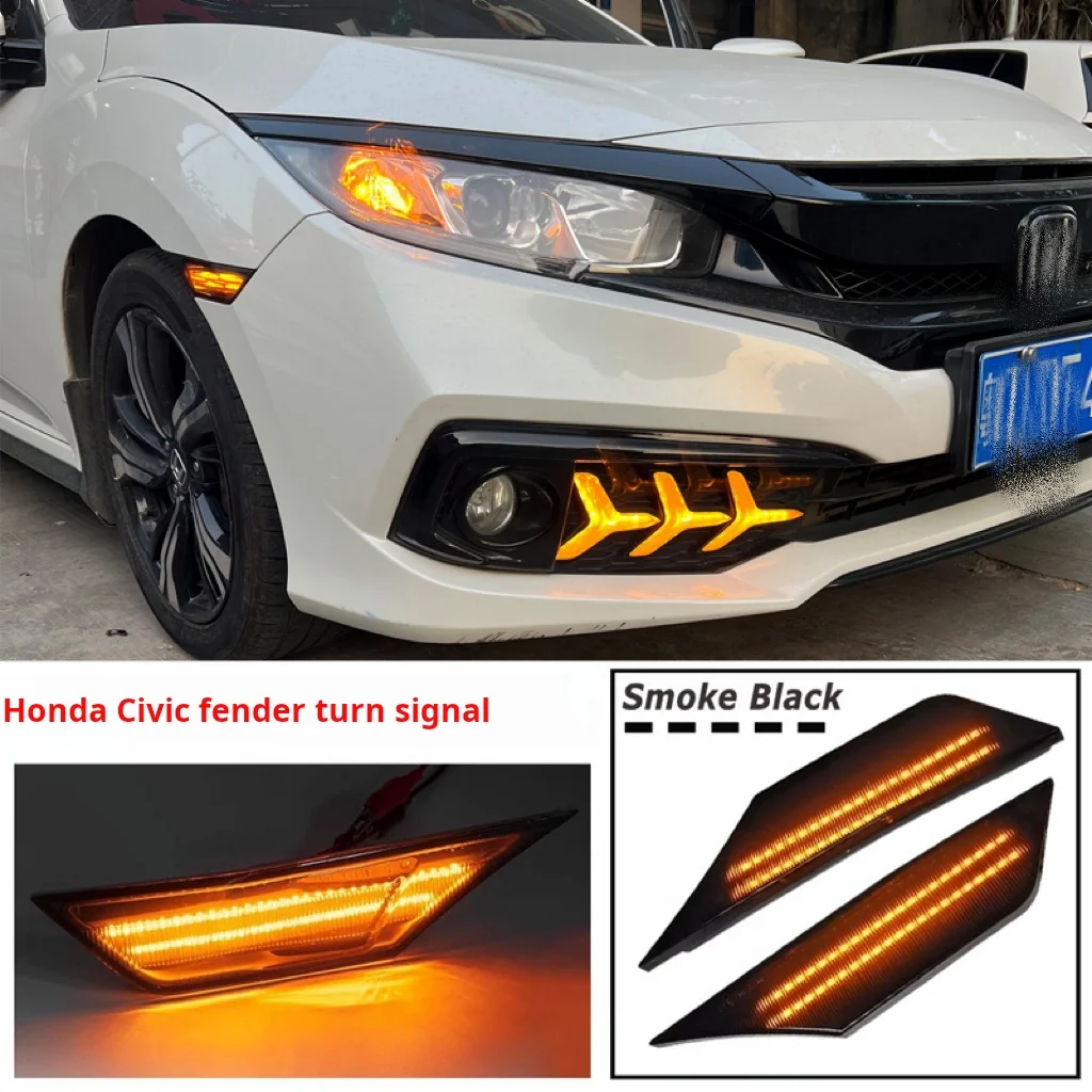 

Honda 10Th Generation Civic Fender Light Yellow Light Side Light Led Turn Signal Width Indicator Daytime Running Light Modified