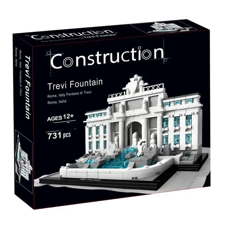 

Новое строительное здание, комплект модели фонтана Trevi, культовый итальянский Рим, ориентир, строительные блоки, игрушки для дисплея, детские игрушки 21020