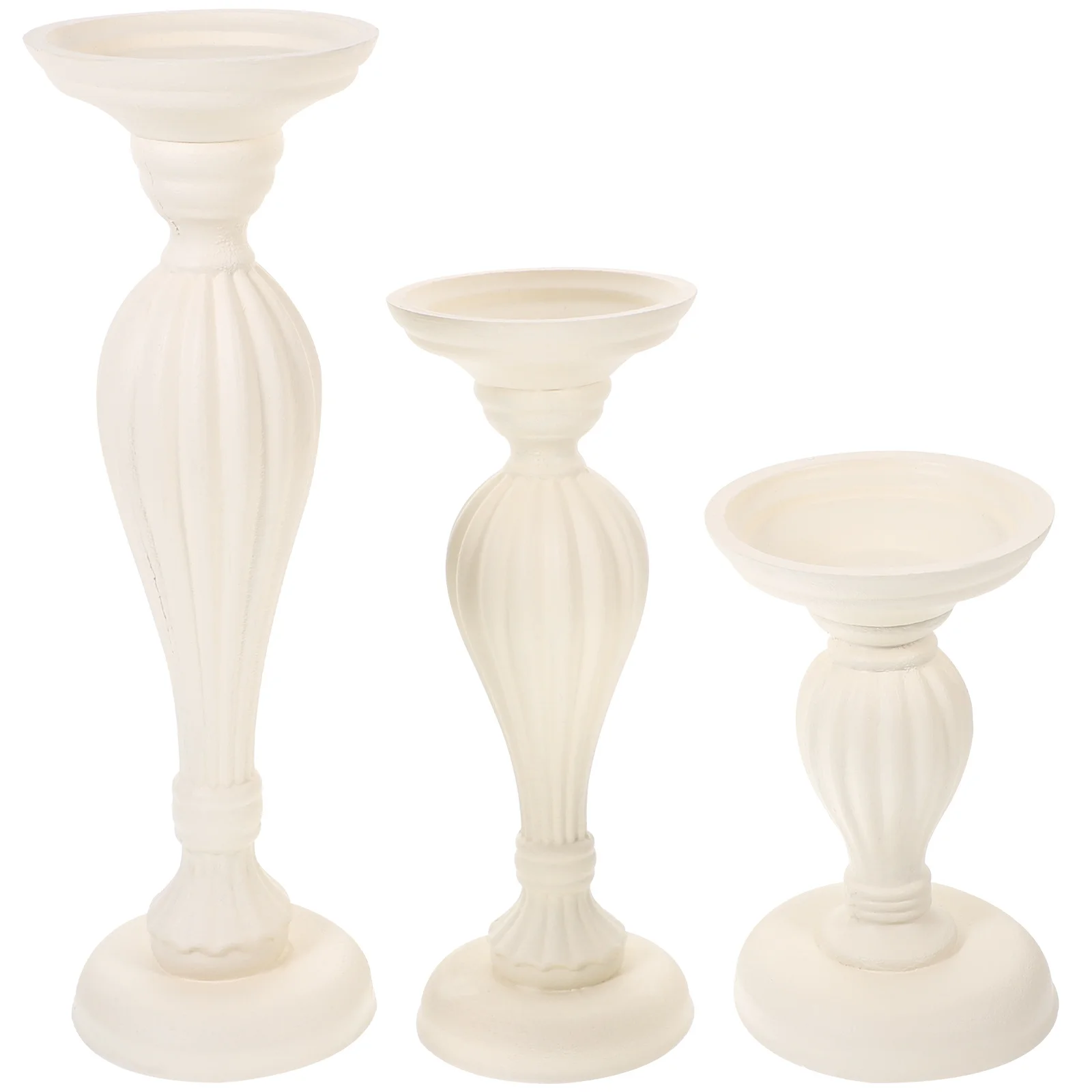 

Artistic Wooden Candlestick Decoration Home Dining Party Holder Desktop Powder Lamination