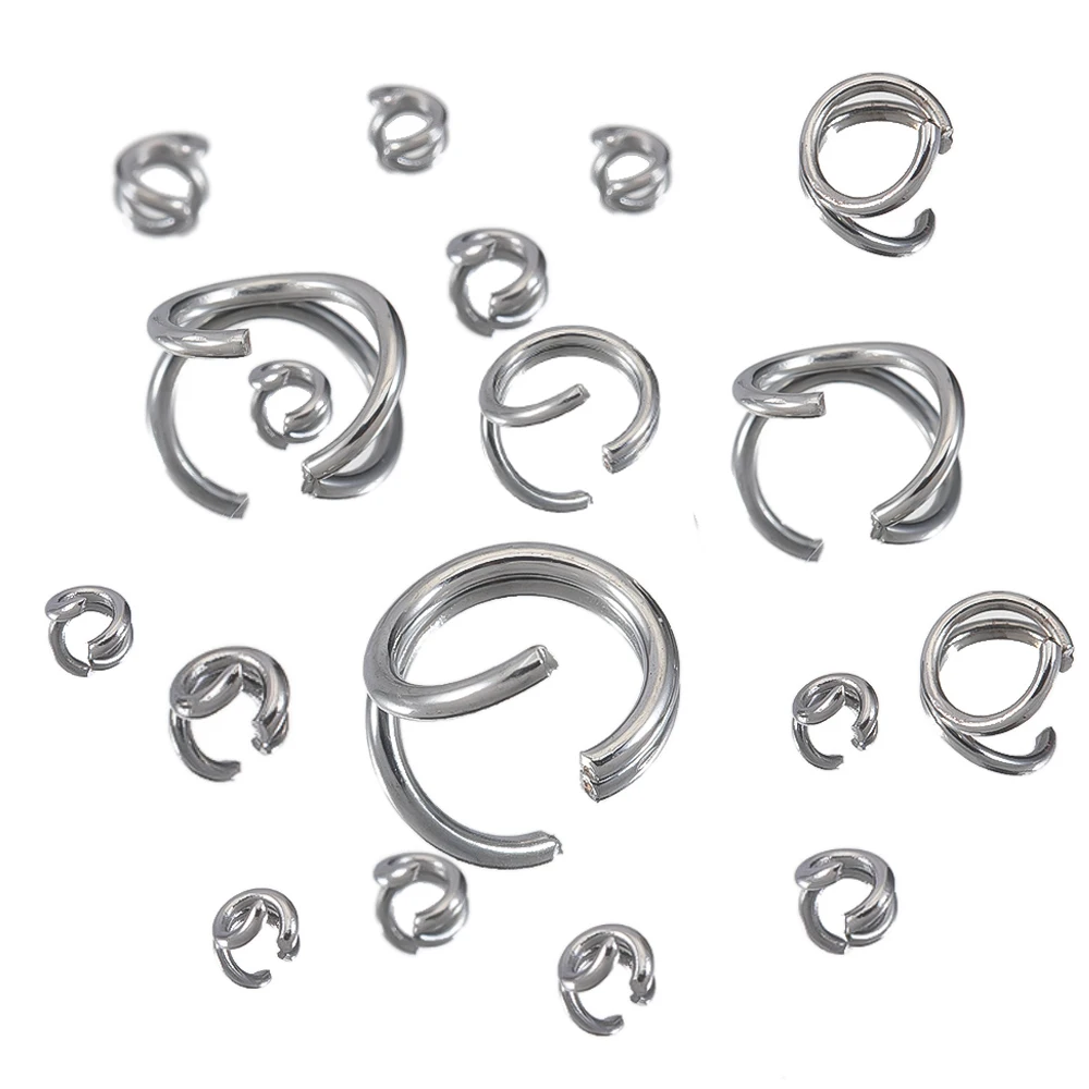 

200pcs Stainless Steel Open Rings Jump Split Rings 3-10mm Necklace Bracelet Connectors DIY Jewelry Making Accessories Wholesale