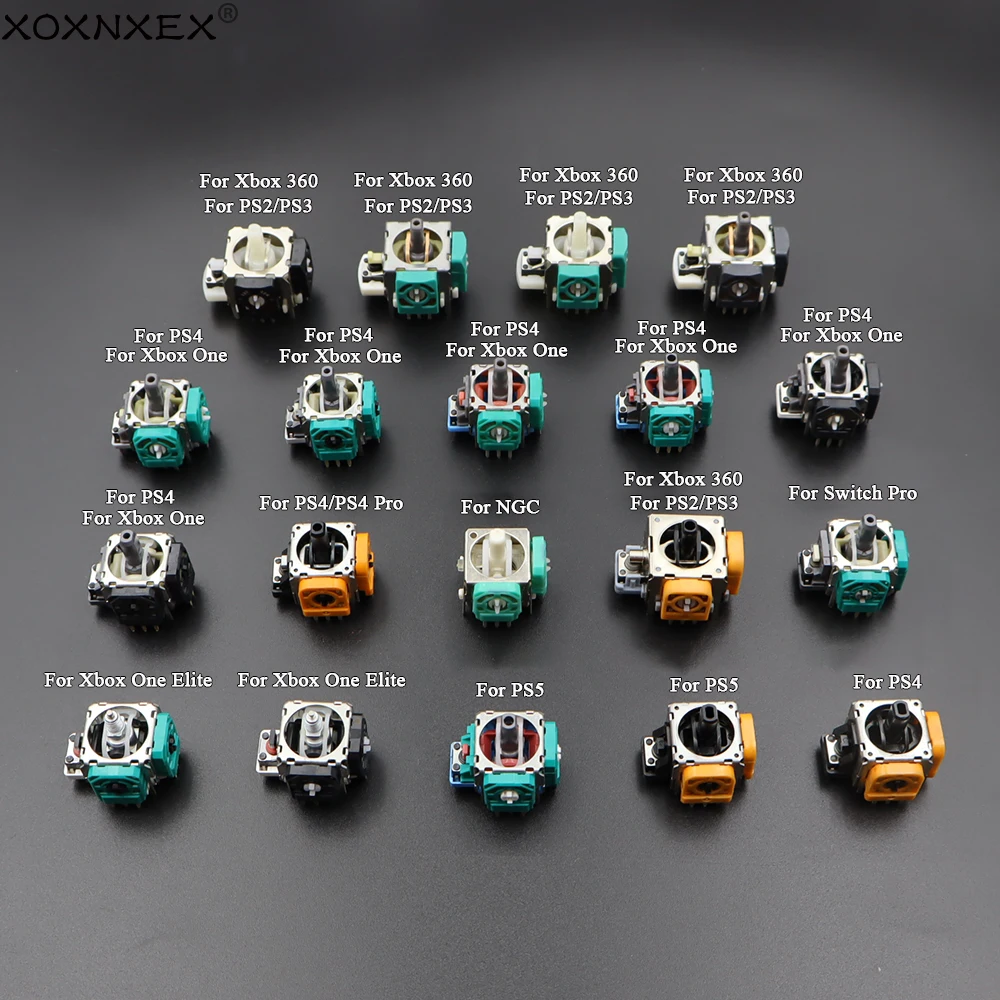 2pcs 3D 아날로그 그립 스틱 조이스틱 스틱 모듈 로커 Xbox ONE Xbox360 컨트롤러 PS2 PS3 PS4 PRO PS5 NGC 용