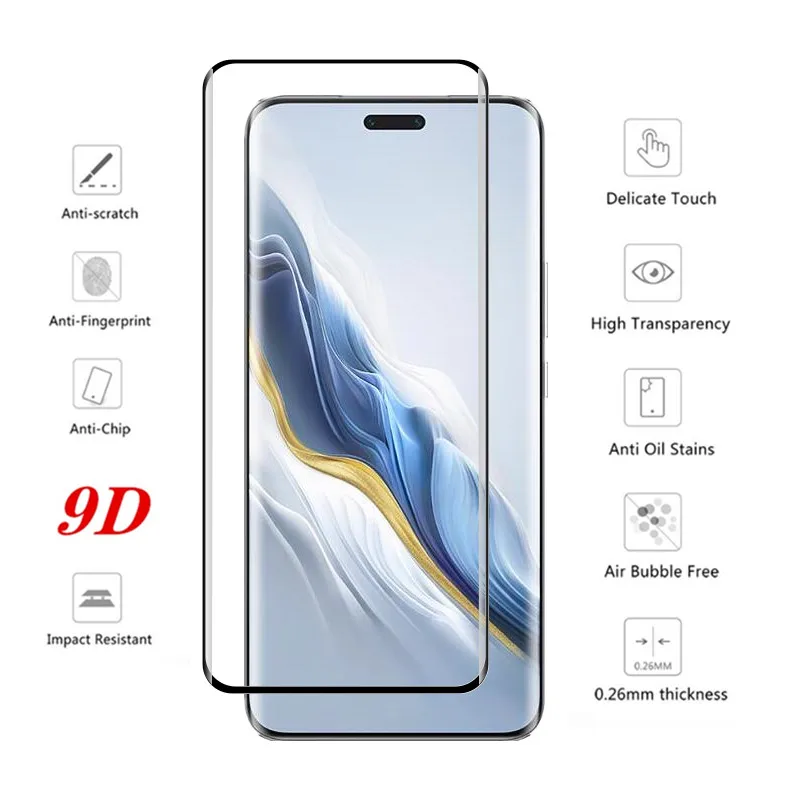 9D Screen Glass Film For Honor Magic 6Pro Full Temered Glass Anti-Scratch And For Honor Magic6 Pro 5G Soft Camera film