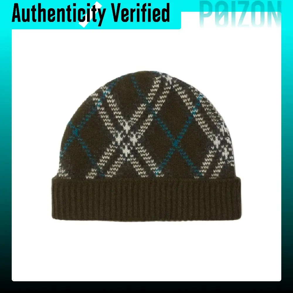 Burberry Polyester Cashmere Polyamide Beanies Men's Green 80988881