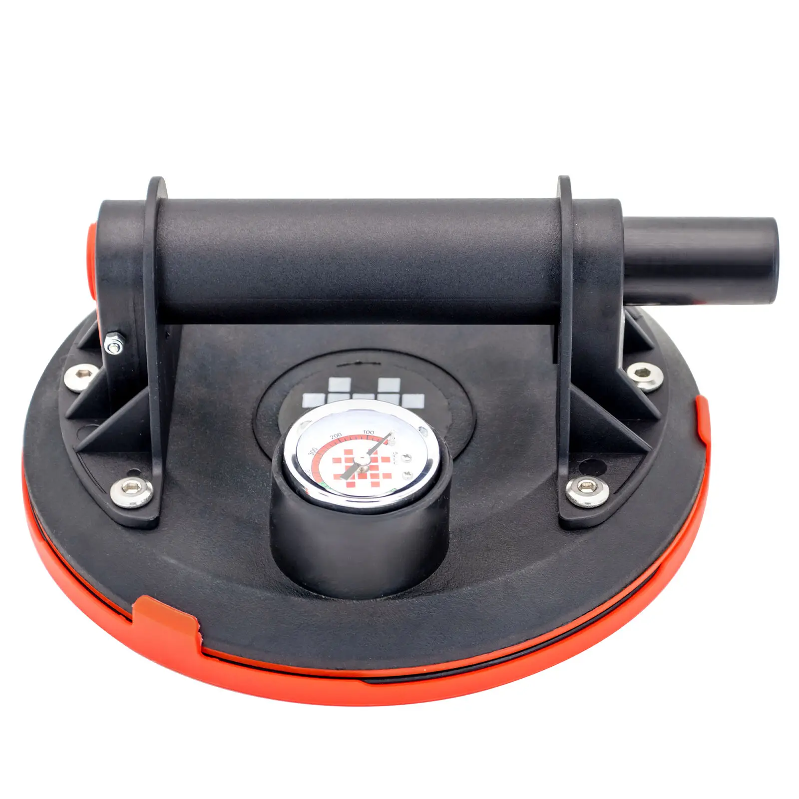 8 Inch Handheld Vacuum Suction Cup with Pressure Gauge Heavy Duty Vacuum Lifter for Granite Tile Glass Manual Lifting Tool