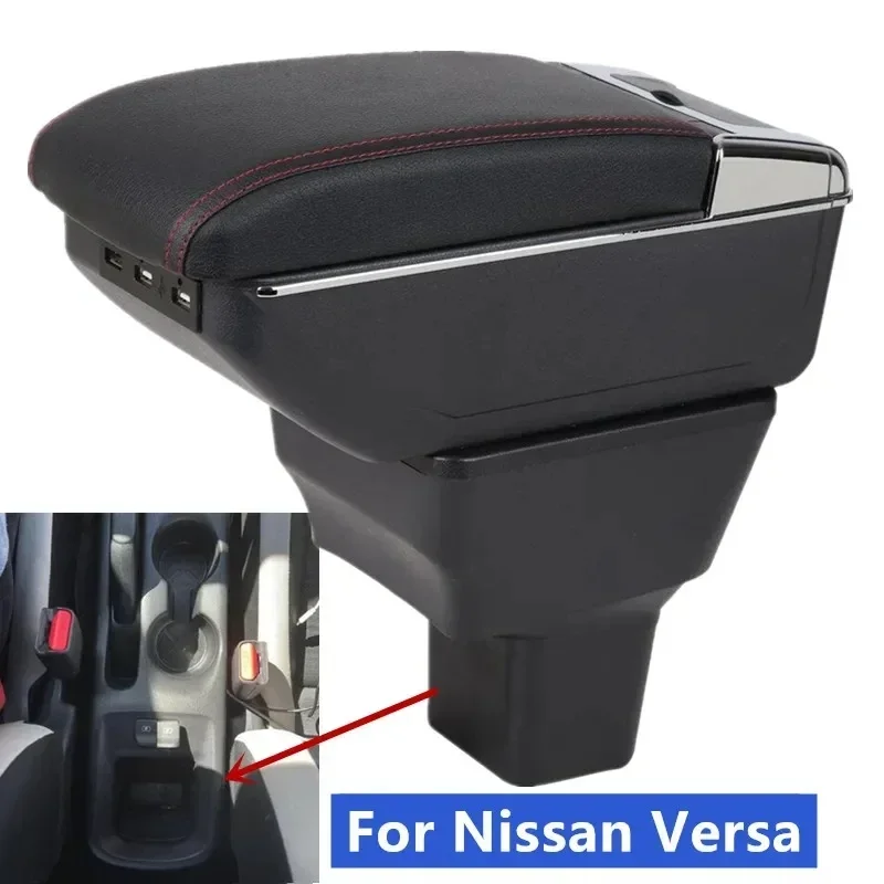 

NEW For Nissan Versa Armrest Box For Nissan Almera 2020-2023 Car Armrest Central storage Box with USB Interior Car Accessories