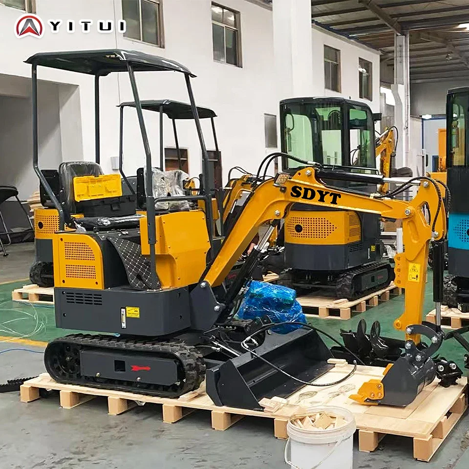 Factory Directly Wholesale Mini Excavators 1.2ton Fast Delivery Multifunctional Mini Digger Machine Customized Epa Engine