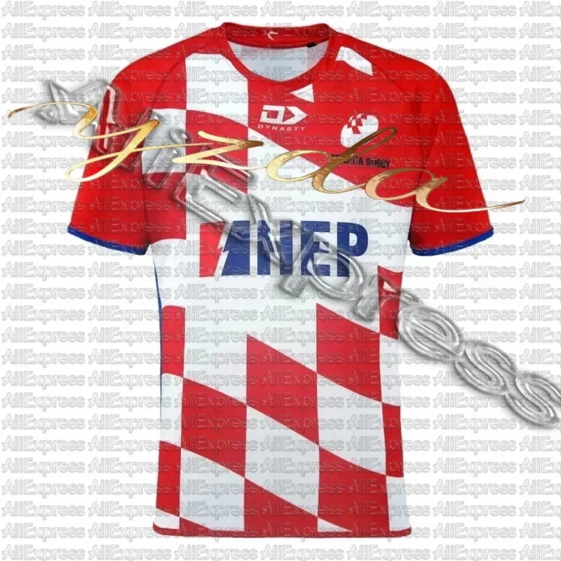 

Croatian Home Football Jersey, Men's and Women's Outdoor Sports Casual T-shirt, Comfortable Quick Drying for Children