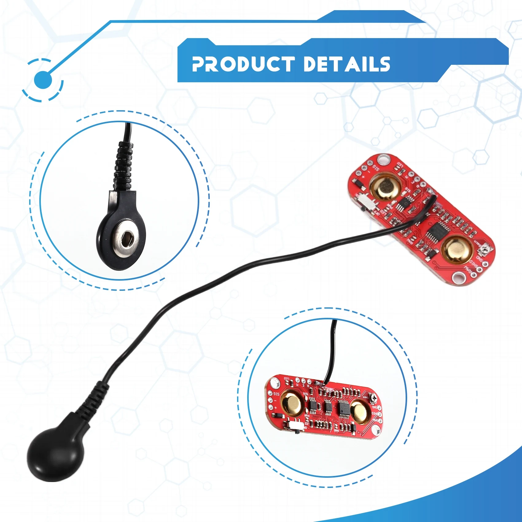 A29F-Muscle Sensor SEN-13723 LED Indicator Light Adjustable Gain Wearable Design Muscles Sensor Module
