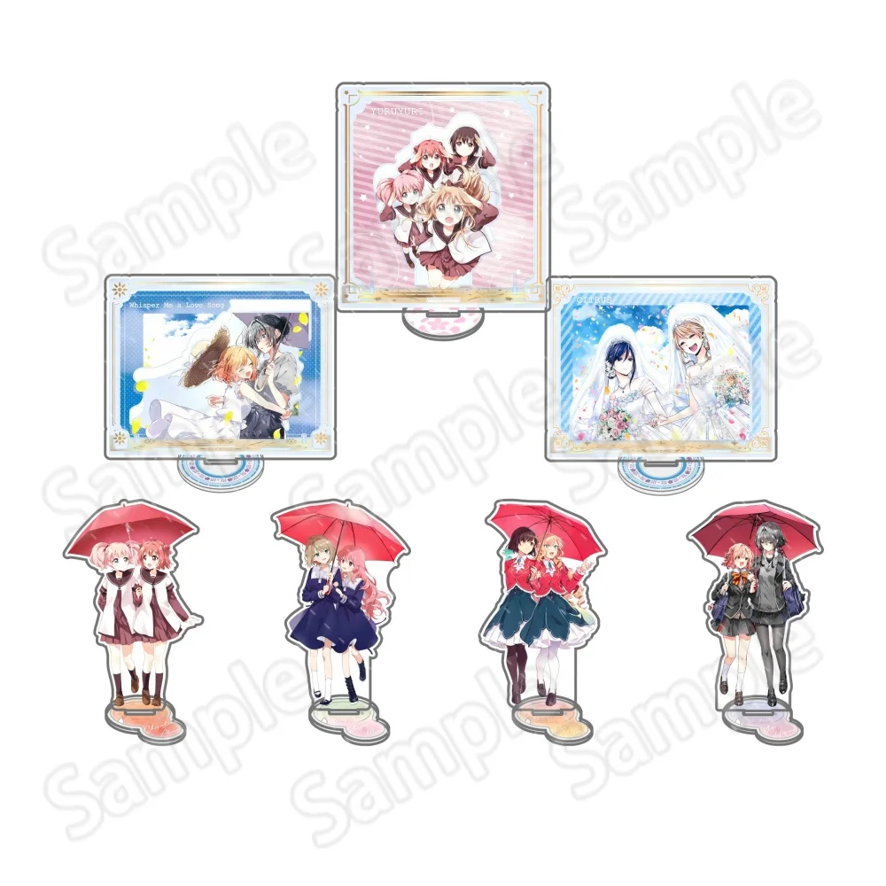 Comic Yuri Hime 20th Anniversary Exhibition GL Anime Acrylic Stand Model Figure Cosplay Plate Holder Topper keychain Toys