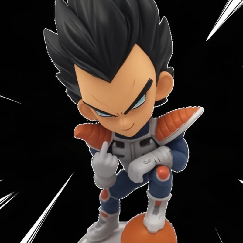 

Dragon Ball Z Vegeta Funny middle finger Super Saiyan Figure Model Toys Star Ornaments About 14 cm