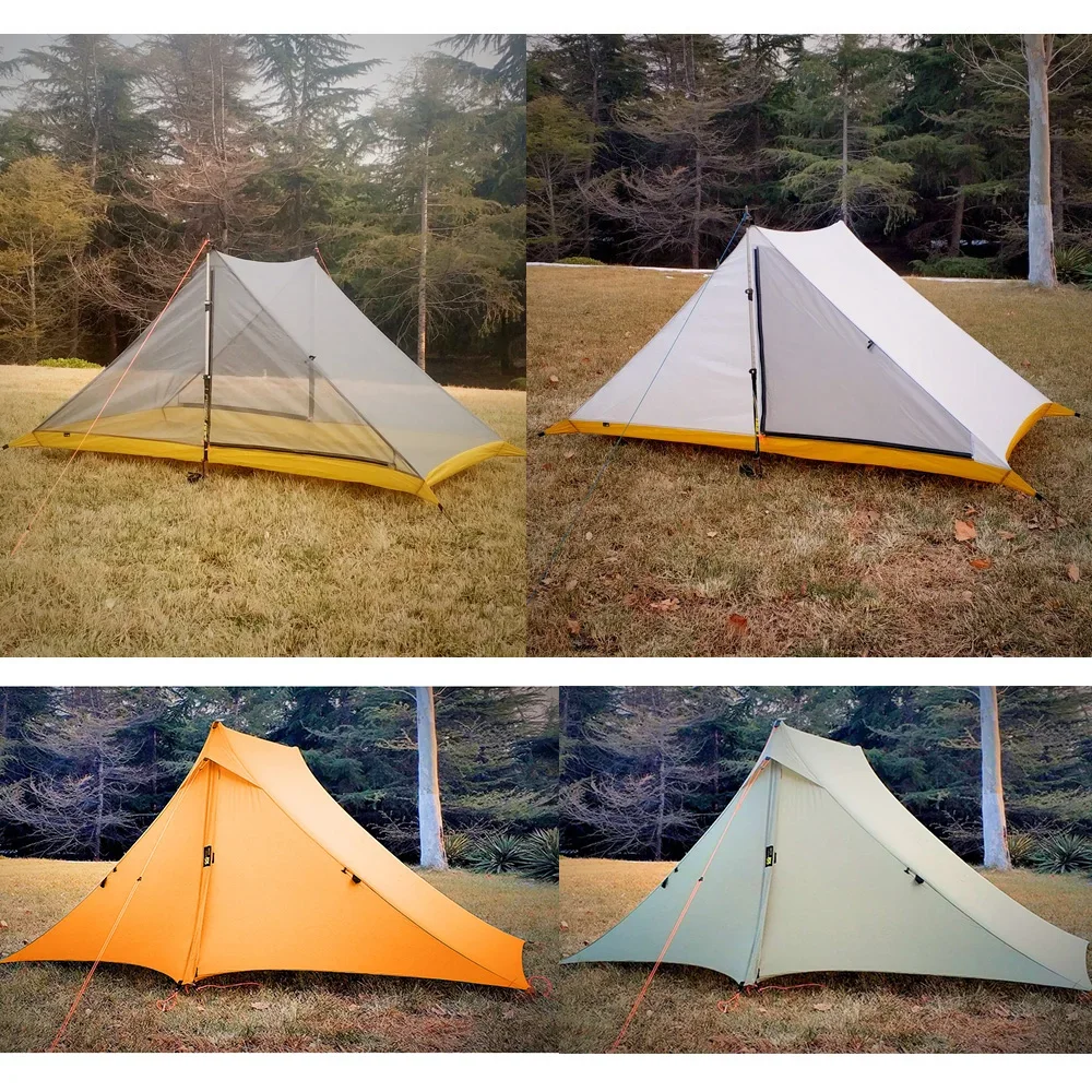 2 Person Professional Waterproof Two-sided 20D Silnylon Tent Outdoor Ultralight Camping Hiking Tent 3-4 Season Backpacking Tents