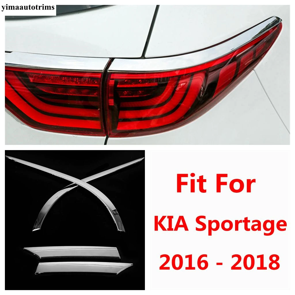 

Rear Tail Light Lamp Eyebrow Eyelid Strip Decoration Cover Trim For KIA Sportage 2016 2017 2018 ABS Chrome Accessories Exterior