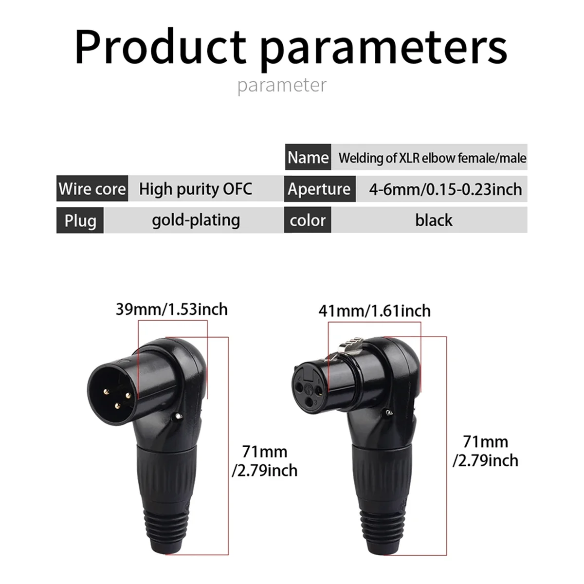 스피커 시스템용 L 타입 3 핀 XLR 수 암 커넥터, 마이크 케이블, 90 도 오디오 와이어 커넥터, XLR 플러그