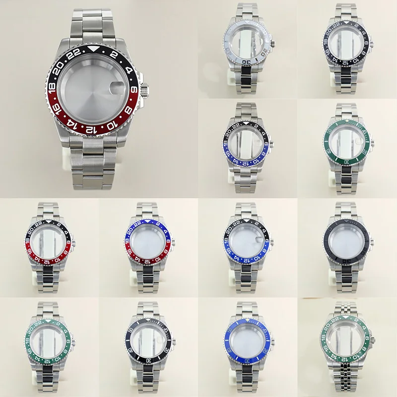 

20ATM Diving 40mm Luxury Watch Case Watchbands Sapphire Glas For NH35 NH36 nh34/38 nh70 Miyota8215 Eta2824 Movt sub gmt Hot Sale