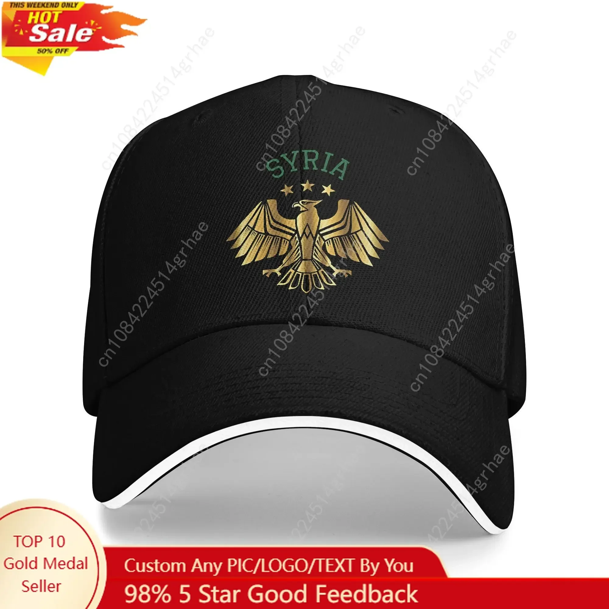 

Syria Eagle Syrian Flag Logo Baseball Caps Hip Hop Sandwich Caps Men Women Adjustable Caps Hat Sport