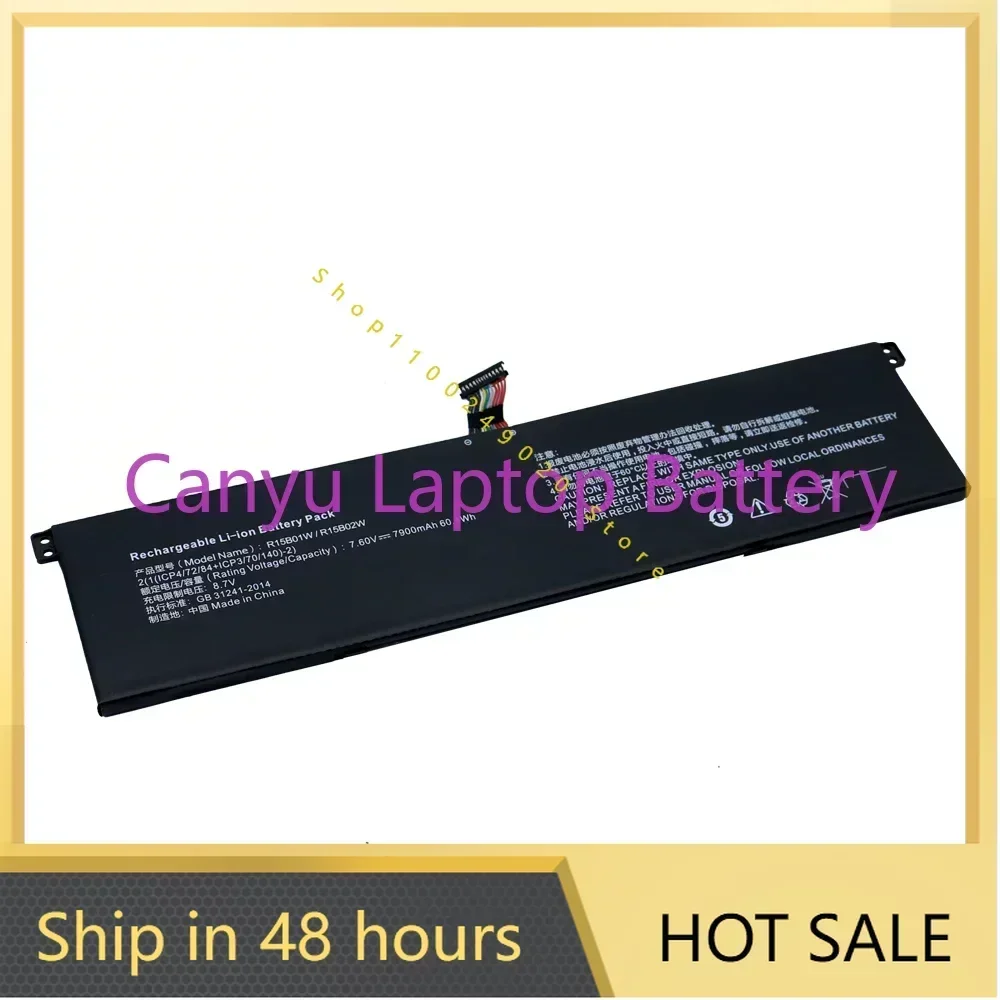 2024 NEW R15B01W R15B02W   For Xiaomi Pro i5 15.6inch Series 6.7V 7900mAh 60.04Wh Laptop battery