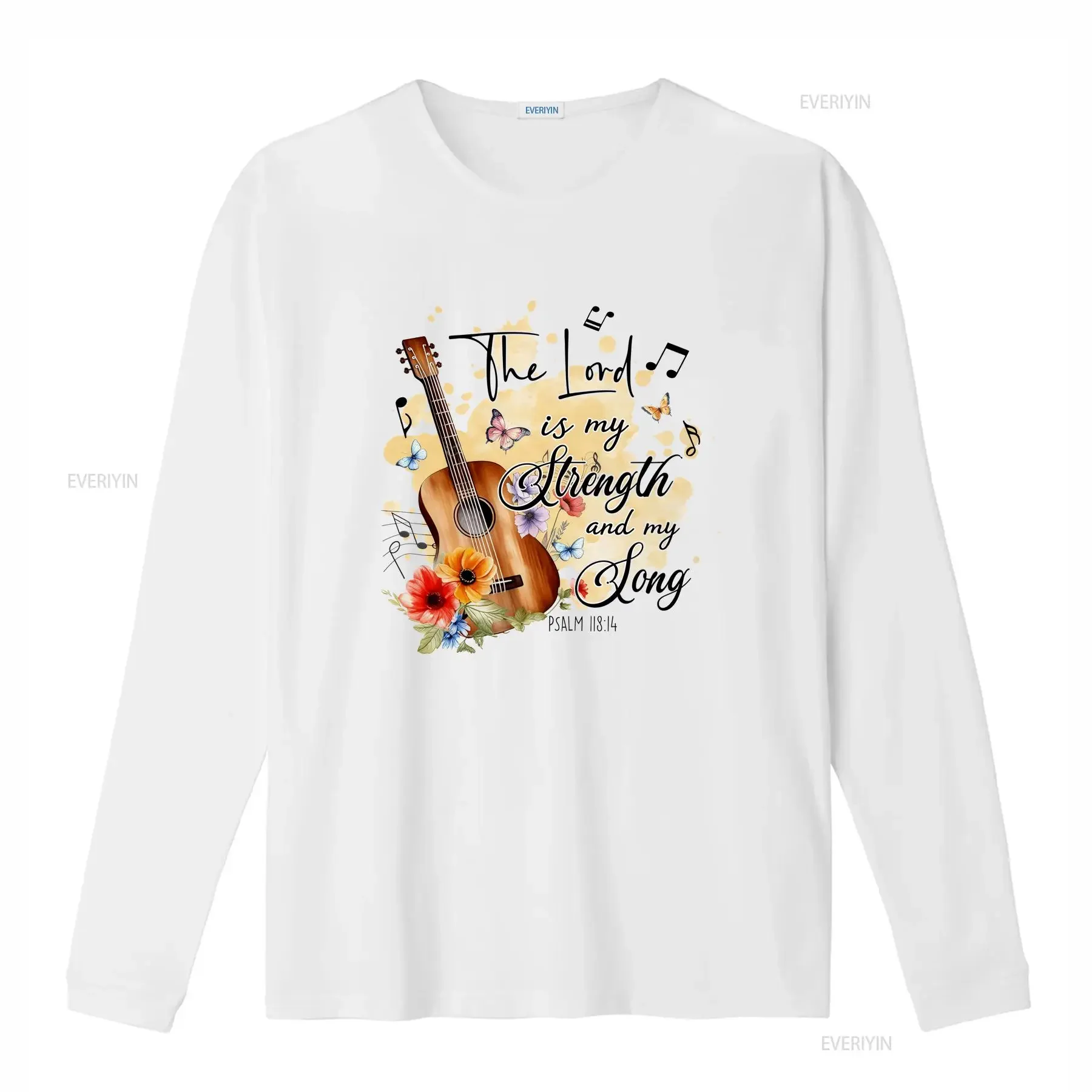 The lord is my strength and song shirt vintage Washed Casual designer clothes Unisex graphic Comfortable Versatile homme