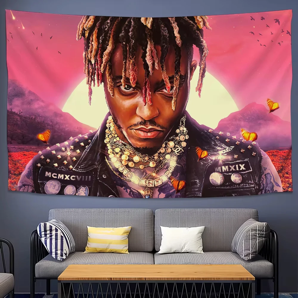 Rapper J-Juice Funny W-Wrld Coole Wandteppiche, Hintergrund-Hängetuch, Schlafzimmer-Wandteppich, Raumdekoration, ästhetischer Wandteppich, Wandbehang