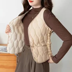 Women Ultra Light Down Cotton Vests Slim Sleeveless Jacket New 2024 Portable Girl Lightweight Cotton Windproof Waistcoat