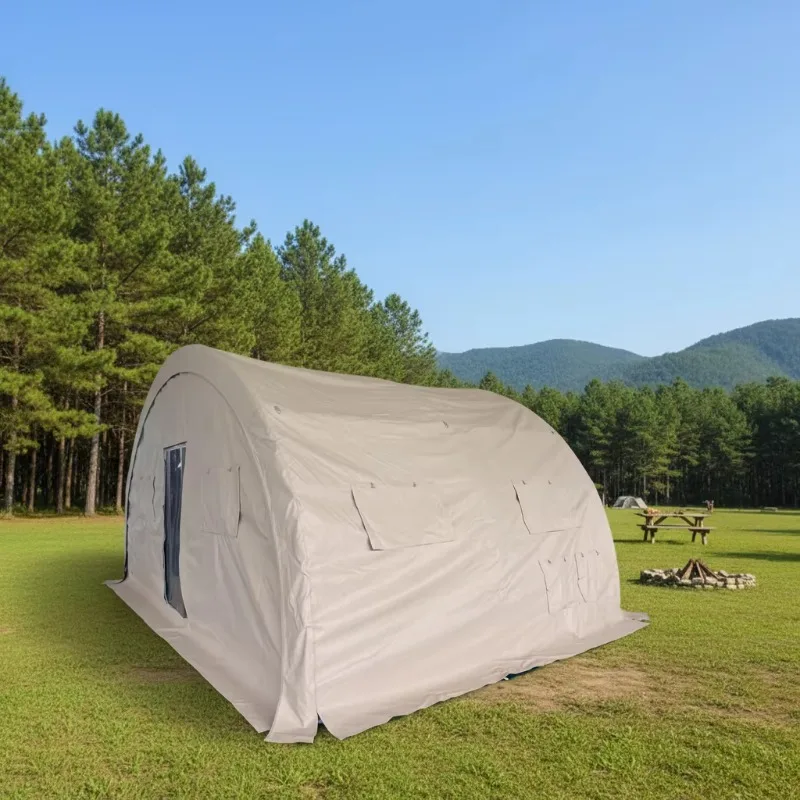 A Three-layer Waterproof and Rainproof Outdoor Camping Tent with a Capacity of 10 People, a Large-sized Disaster Relief Tent