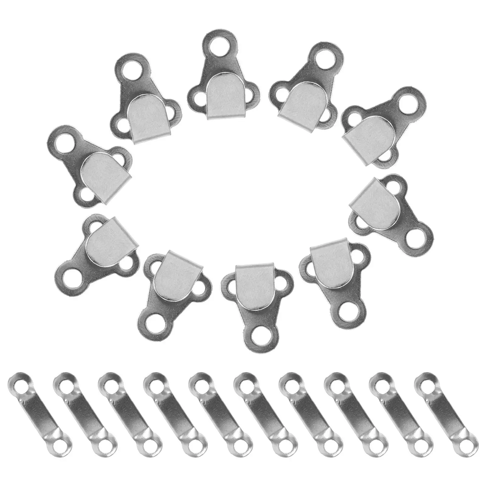 10Sets Sew on Metal Pant Hooks and Eyes Closures for Underwear Bras Corsets Coats Jeans Shirts Skirts Sewing Crafts