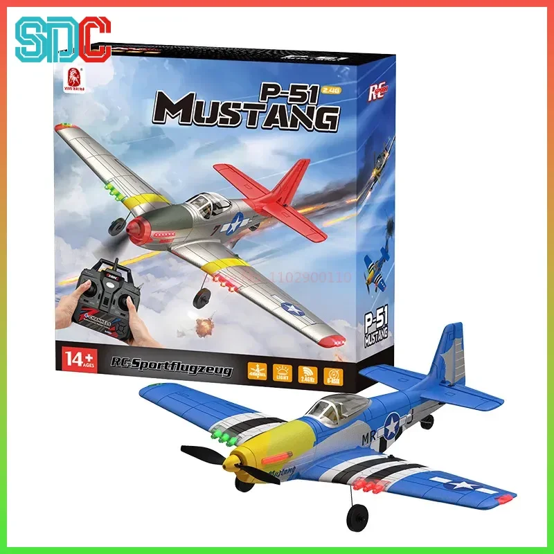 

Bm26 P51 Mustang RC Airplane 4-Channel 2.4G 20KM Range Electric Foam Glider Fixed Wing Aviation Model for Children Toy Gift