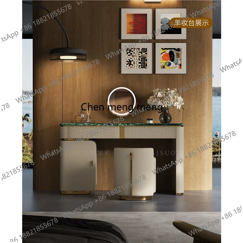 

Light luxury dresser chest integrated bedroom Italian minimalist marble design dressing table