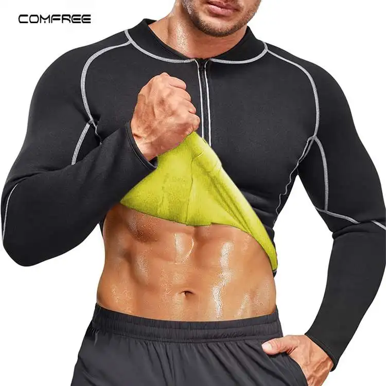 

Men's Hot Sweat Weight Loss Shirt Corset Shapewear Fitness Neoprene Body Shaper Sauna Jackets Suit Waist Training Blouses Fajas