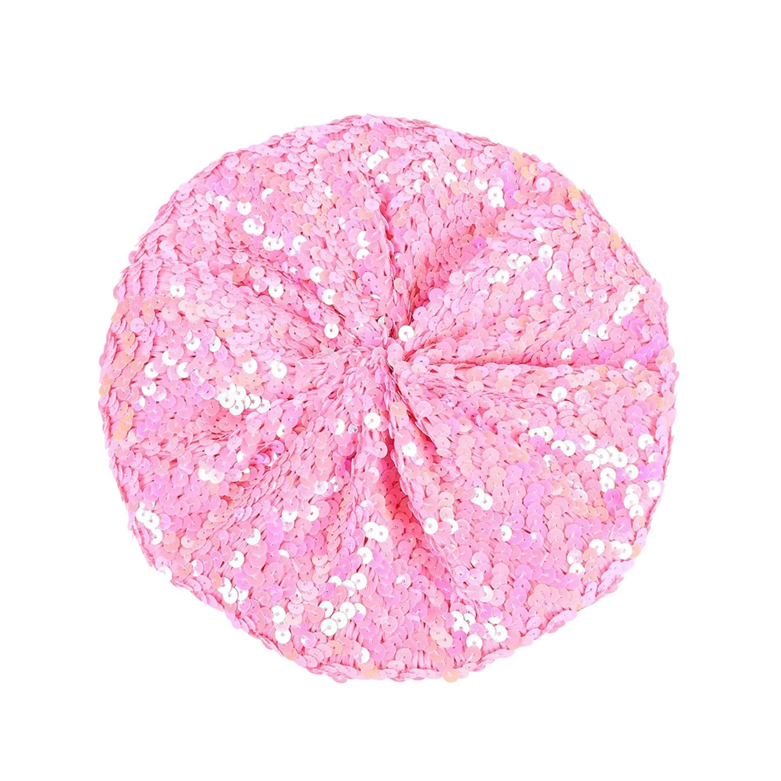 Mardi Party Women Fashion Sparkling Sequins Beret Colorful Cap Nightclub Dress Hat Carnival Festival  Celebration