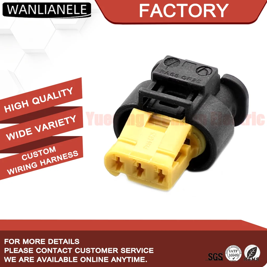 50 Sets Replacement for Hirschmann 872-858-546 3 Pin Female Waterproof Connector SealStar 1.2mm IPX9K 10A Fit VW Sensor Harness